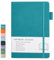 Notizbuch Dotted A5, Hardcover Dotted Journal mit Premium 100 GSM Dickes Papier, 192 Seiten, Innentasche, Elastisch Gebändert, Kunstledereinband, 14,5x21,3 cm (Türkisblau)