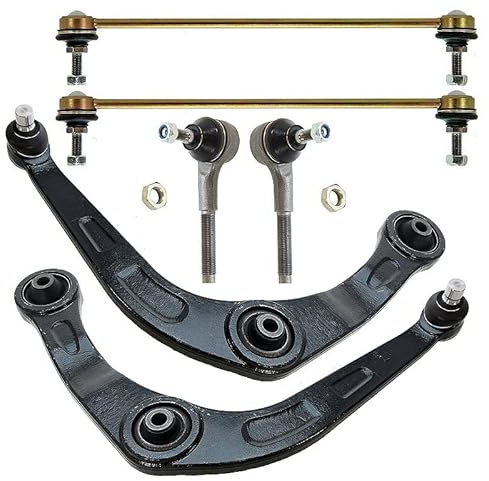 ATEC Germany 2x Brazo de control eje delantero izquierdo y derecho, 2x barra de acoplamiento delantera, 2x rótula de dirección, compatible con PEUGEOT 206 Hatchback (2A/C), 206 SW (2E/K), 206 Van