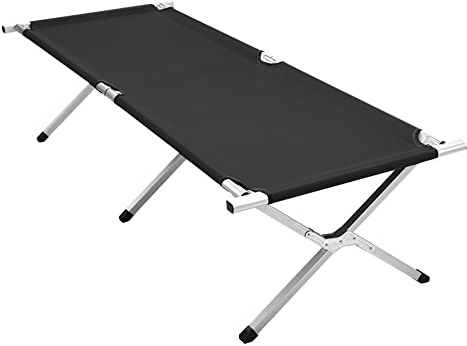 Drumm Lit de Camp Pliable,Lit D'appoint pour Le Camping,Lit Pliant Bain de Soleil Transat Chaise,190 * 62 * 42cm,avec Housse de Transport, pour Jardin, Tente, Randonnée en Plein Air