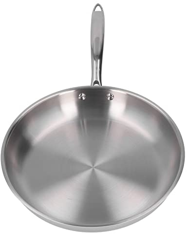 Stekpanna i Rostfritt Stål Förtjockad 304 Rostfri Stekpanna för Omelettmatlagning (28 cm)