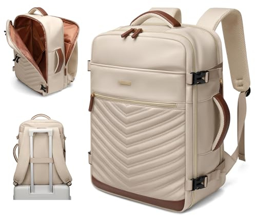GOLF QUALITY Mochila Portátil Mujer Impermeable de Nylon 17.3 Pulgadas Antirrobo para Ordenador, Trabajo, Negocio, Viajes y Escolares