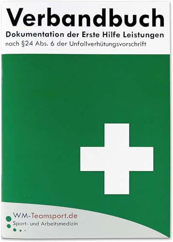 Meldebuch/Verbandbuch DIN A5 mit abreißbaren Seiten nach § 24 Abs. 6 der Unfallverhütungsvorschrift