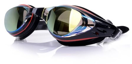 DUEYUN Occhialini da Nuoto Miopi, Occhialini da Nuoto Ottici Con Visione, Anti-Fog Protezione UV Ponte Nasale Regolabile Guarnizioni In Silicone Per Uomini Donne (-2.5)
