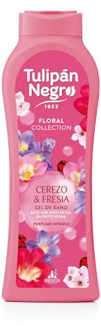 Tulipán Negro – Gel de Baño Cerezo y Fresia 650 ml | Fragancia Floral Duradera | Cuidado Corporal Diario