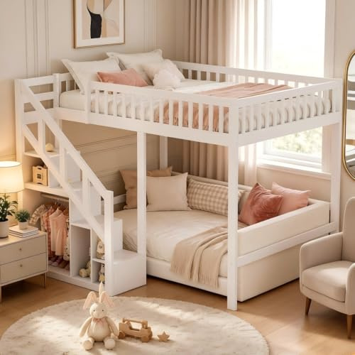 Teahutty Barnsäng Våningssäng 140 x 200, Högsäng Dubbelsäng Stockbett