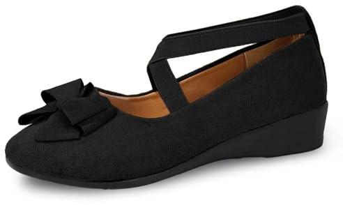 Generisch 2026 Couleur Unie Sangle Élastique Chaussures Décontractées Un Pied Étrier Chaussures Confortables Chaussures Femmes Classique Nylon, Noir , 41 EU