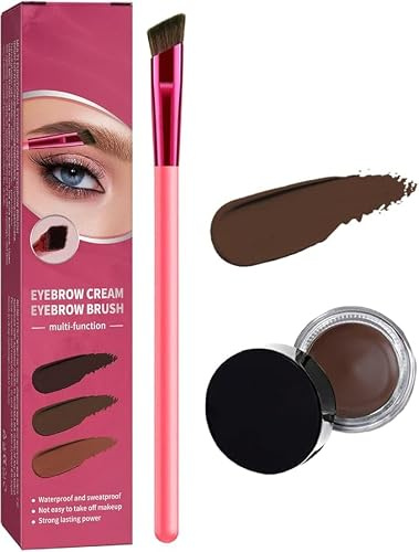 Brosse Sourcil Multifonctions,Pinceau à Sourcils Multifonction et Crème à Sourcils,Maquillage pour Sourcils Sauvages Pinceau à Sourcils,kit de Pinceaux à Sourcils Inclinés Tridimensionnelle