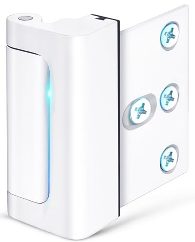 Home Security Door Reinforcement Lock Upgraded Front Door Locks for Kids Safety Withstand 800 lbs Metal Child Proof Door Latch Lock for Inside Door Top Extra Flip Lock High Deadbolt Lock Home Defender