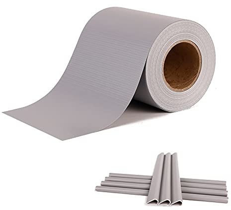 HENGMEI - Tiras protectoras de PVC con clips de fijación, lámina de protección visual, cubrevientos, para reja, valla de jardín opaca, 70 m x 19 cm, gris claro