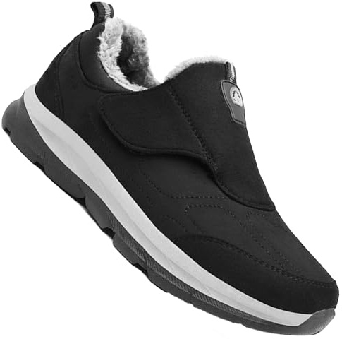 Scarpe Donna UomOrtopediche Scarpe Pianta Larga per Piedi Gonfi Scarpe Comode Anziani Scarpe Ortopediche Uomo Scarpe Ortopediche Uomo con Strappo,Men's Black,41/255mm