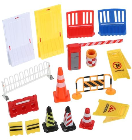 Toddmomy 1 Ensemble De Panneau De Signalisation Route Blocs Jouets Blocage Enfants Modèle De Clôture De Mini Barrages Routiers Modèle De Barrages Routiers Plastique