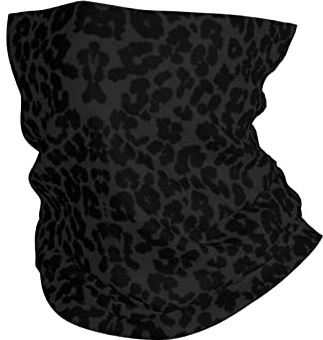 Cache-Cou Guépard Léopard Noir Écharpe Demi-Visage Multi-Usage Tour De Cou Balaclava Echarpe Gaiter pour Yoga Vélo Course À Pied 25X50 CM