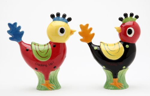 Appletree 4-3/4-Inch Chicks Salt and Pepper, Green
