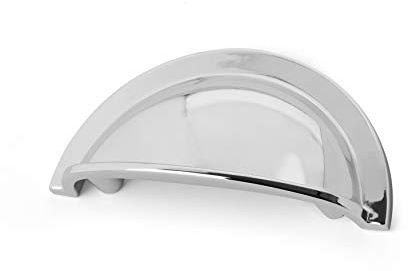 64mm Polished Chrome Handle Cup Cabinet Cupboard Door Drawer Pull Wardrobe Furniture