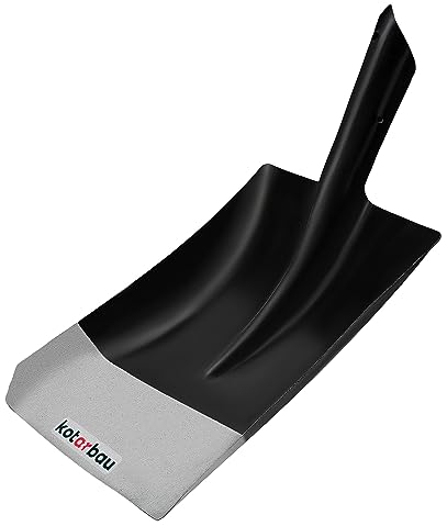 KOTARBAU® Pala per sabbia 295 x 245 mm, robusta pala da giardino per manico di 38 mm di diametro pala in acciaio per raccogliere materiali sfusi senza manico