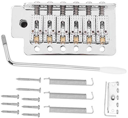 Trémolo Puente, Sistema de Vibración de Guitarra Tremolo Bridge Selletas para Guitarra Eléctrica ST (Plata)