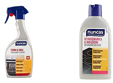 Nuncas Sgrassante a Freddo per Pulizia Forno - 500ml & Vetroceramica & Induzione - 250ml