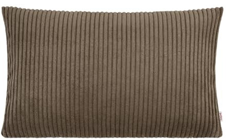 beties HYggelig No.2 Samt Block Cord Kissenhülle ca. 30x50 cm Kissenbezug in Raumausstatter Qualität aus deutschem Unternehmen (Umbra-braun)