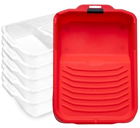 Mister Rui 6 Packs Paint Tray, Paint Tray Liners, Paint Roller Tray 9, Roller Tray liners Packs for Painting