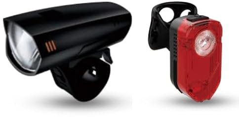 Realky Kit d'éclairage de vélo à LED homologué StVZO - Étanche IPX5 - Rechargeable par USB - Kit d'éclairage de vélo avec feu avant et arrière - Convient pour adultes et enfants