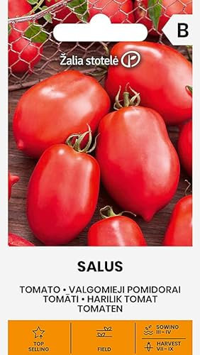 Zalia stotele | Semi di Pomodori SALUS | Semi di ortaggi | Semi di piante | Una varietà di pomodoro di media-lunga precocità e ad alto rendimento | Semi di pomodoro | 1 confezione