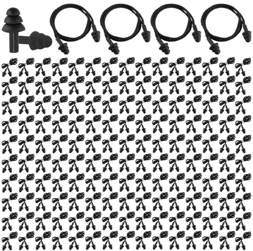 Xuhal 100 Pairs Corded Silicone Ear Plugs, 29db Noise Reduction