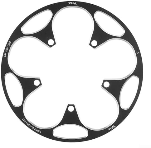 Protection de chaîne de route, plaque de manivelle 130 50T/54T/60T en aluminium étroite, protège les anneaux et la chaîne, protection de chaîne pour les trajets et les vélos d'entraînement (56T-60T