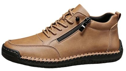 Genérico Zapatos Casuales Unisex con Cremallera Lateral sólidos y cómodos para Caminar Diariamente