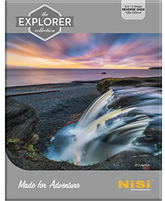NiSi Reverse GND8 100x150mm Explorer Collection | Hardened Glass Reverse 3-Stop Graduated Neutral Density Lens Filter | Long-Exposure and Landscape Photography