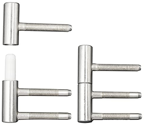 ZUZGO Renovierband Türbänder Einbohrband Türscharnier Scharniere Türband Aufschraubband 3-Teilig Stahl für Innentüren Holztür 2 Stück - Stahl