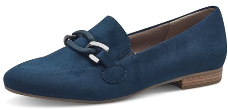 Jana Damen Slipper mit Blockabsatz Vegan, Blau (Navy), 39 EU
