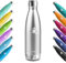 KollyKolla Trinkflasche Edelstahl 750ml, Vakuum Thermosflasche, Wasserflasche BPA-Frei, Auslaufsicher Thermoskanne, Trinkflasche Kohlensäure Geeignet, Isolierflasche, Sport, Schule, Fitness, Sprudel