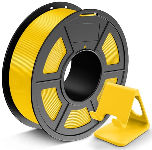 JAYO PLA Filament 1.75 mm, 3D Drucker Filament 1.1KG, Maßgenauigkeit +/- 0.02mm, Neatly Wound Filament, 1.1 KG Spule (2,4 lbs), 363 Meters, Reines Gelb 1100G