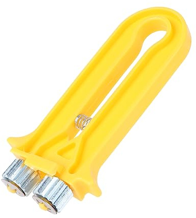 Uonlytech Beekeeping Tensioner Crimping Tool Wire Tightener for Hive Frames Durable Wheels Ergonomic Orange Handle Essential Beekeeping Supplies