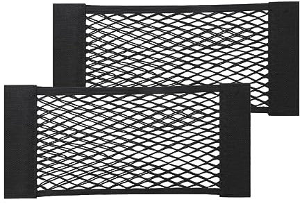 Kofferraum Netztasche, Kofferraum Netz mit Klettverschluss, Strapazierfähige Kofferraumnetz, Auto Aufbewahrungsnetz für Auto/SUV 60X25cm 2 Stück