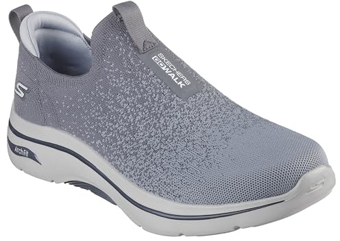 Skechers GO Walk 3 - Zapatillas Deportivas para Hombre, Gris Oscuro, 45 EU