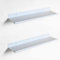 YUET Wandregal Aluminium, 2 Stück 30cm Schwimmender Boden, Weiß Schweberegal, Hängeregal, Bücherregal, Bilderleiste,Küchenregal Hängend für Wohnzimmer, Küche, Büro, Badezimmer