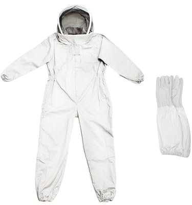 Amagogo Imkeranzug, Imkerjacke mit Handschuhen, Imkerbekleidung, XL