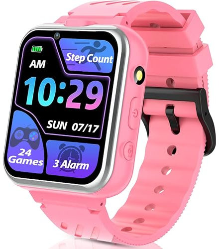 Smooce Kids Smart Watch with 24 Puzzle Games Dual Cameras Music Videos Record Pedometer,Kids Watch for Boys Girls Birthday Gifts 4-10 Year