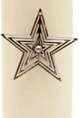 Marco Paul Church Pillar Candles Long Burning with Star Candle Pin 16cm Tall Candle Scented Church Candles Large Dripless Candlestick for Wedding Party Gift Christmas Gifts Home Decoration