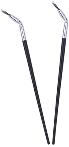 Gogogmee 2 piezas Cepillos para Pestañas Inferiores Abanico Curvado para Cejas Pinceles Maquillaje Portátil para Aplicar Color y Brillo