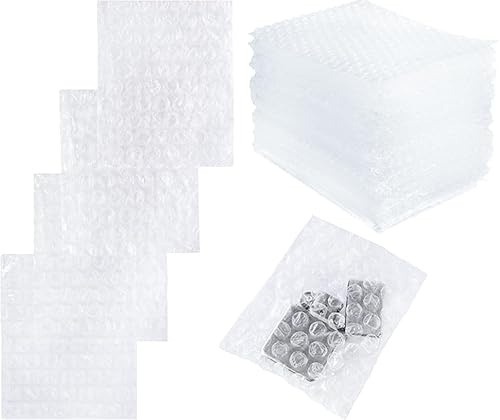100 UNIDADES Bolsas Burbujas embalaje tamaño 10x8 cm. Bolsa plástico de burbujas para proteger objetos y envíos. Bolsas burbujas 8 x 10 cm, bolsitas o fundas protectoras acolchadas para embalar