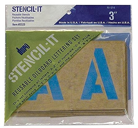 Duro by Graphic Products 3325 Stencil-It Oil Board Stencil Set, 3