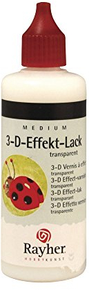 Rayher 38627000 3-D Effekt-Lack auf Wasserbasis, Flasche 100ml