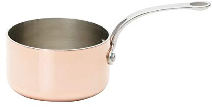 Proware Mini Casseruola in Rame a Tre Strati, 9 cm, 0.2 litri, Antiaderente, Pentola, con Coperchio, Rame