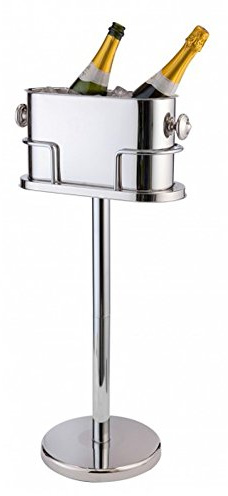 Beaumont Double Wine Champagne Bucket & Stand - Stainless Steel, 790mm Height, Holds 2 Bottles, Easy to Polish, for Fine Dining, Restaurants, Bars