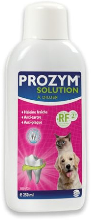 Prozym - Solution Dentaire à diluer pour Chiens et Chats - N°1 chez Les vétérinaires - Haleine fraîche - Anti-tartre - Anti-Plaque - Gencives saines