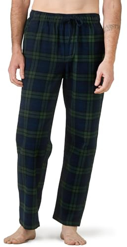 LAPASA Pantaloni Pigiama Uomo a Quadri, Pantaloni da Casa Lunghi Comodi con Tasche Laterali (M39 Flanella di Cotone / M128 Micropile)