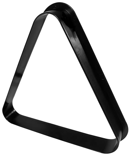 BALIKEN Triangle 8 Ball and 9 Ball Rack for Pool Table, Suited for 2-1/4 Pool Balls, Billiard Racks Pool Table Accessories (Triangle/Plastic, Black)