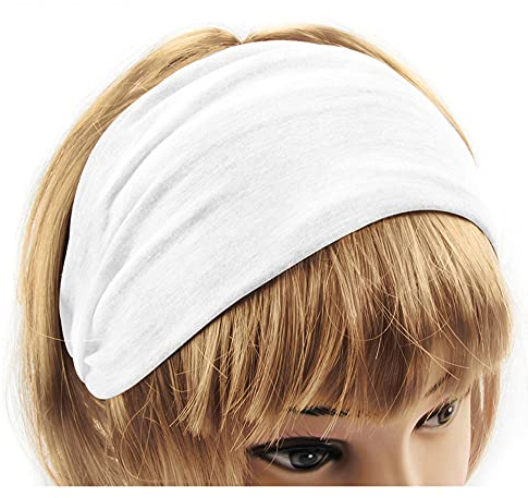 axy Haarband Yoga im Weiss Headband Hairband für Sport (Weiss)